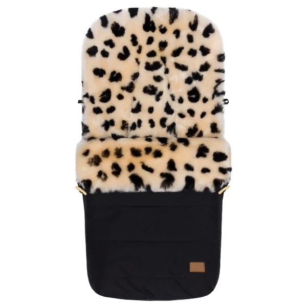 Fillikid Fusak zimný z merino jahňacej kožušiny Bernina snow Leopard black