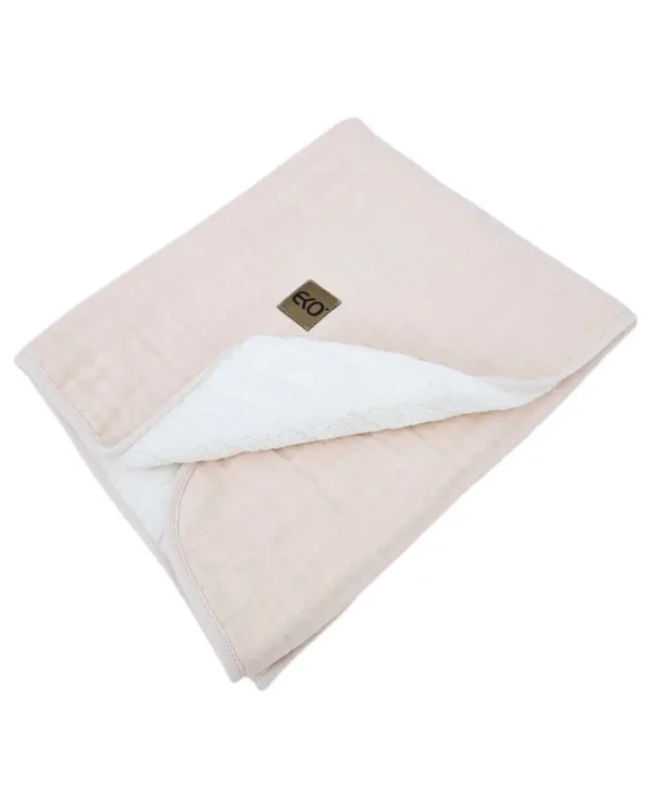 EKO Deka mušelínová s kožušinou Rose pink 75x90 cm
