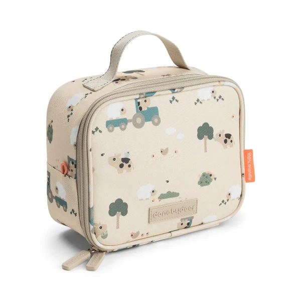 DONE BY DEER Detská termo taška Tiny Farm - piesková