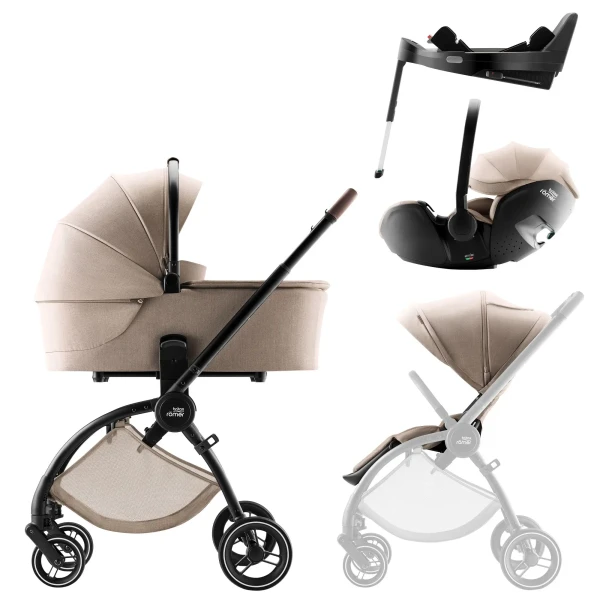BRITAX Sada kočíka Rio + hlboká vanička + autosedačka Baby-Safe PRO + základňa Vario Base 5Z Style, Teak