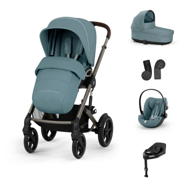 CYBEX Kombinovaný kočík TALOS S LUX SET M - Stormy Blue - taupe rám