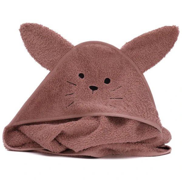 Fillikid Osuška s kapucňou rabbit pink 75x75cm