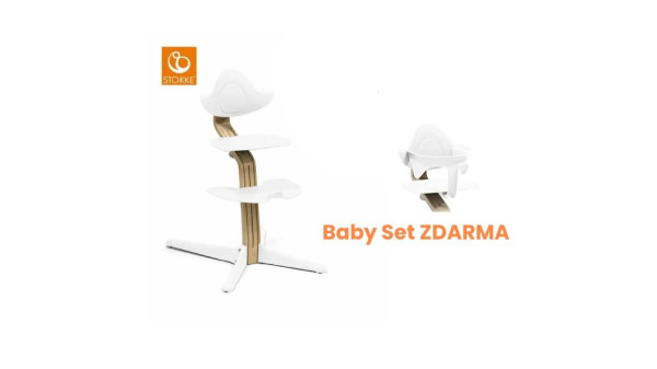 STOKKE® NOMI Stolička Oak White + Baby set ZDARMA