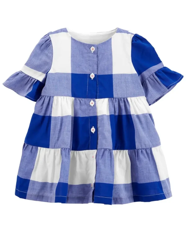 CARTER'S Šaty Blue White dievča 3m