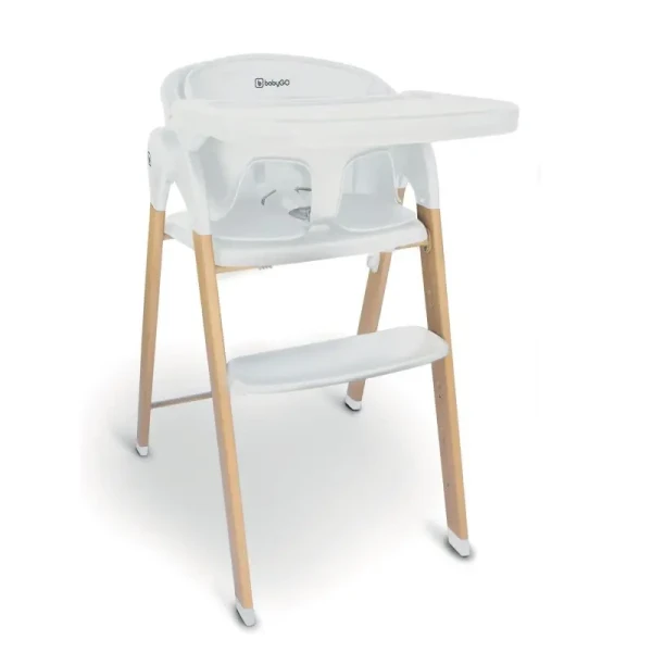 BabyGo Jedálenská stolička Levels White