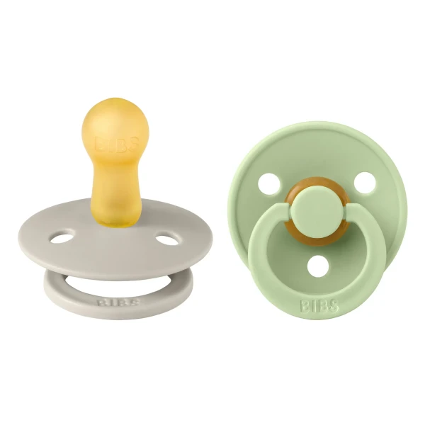 BIBS Colour cumlíky z prírodného kaučuku 2ks - veľkosť 2 Sand / Pistachio