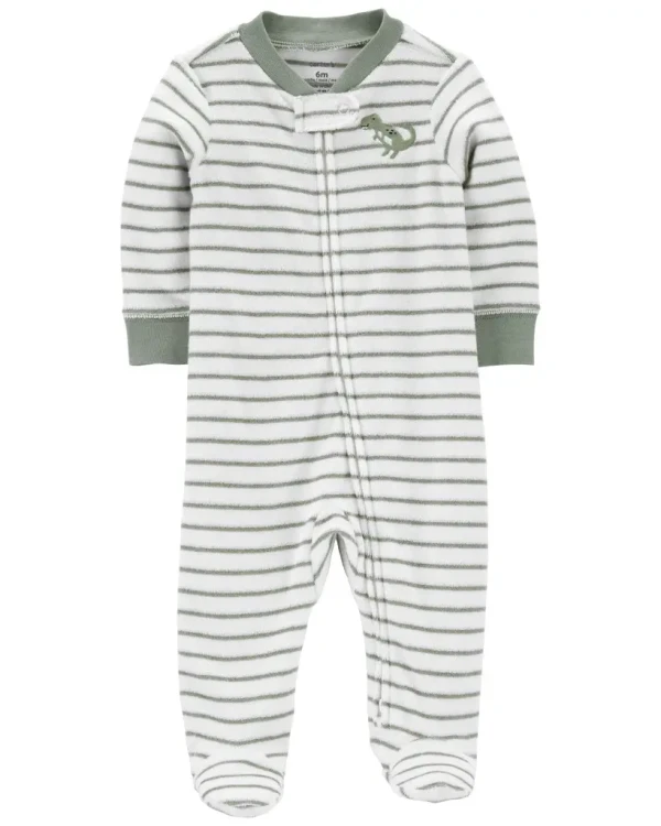 CARTER'S Overal na zip Sleep&Play Stripe Dino chlapec NB/ veľ. 56