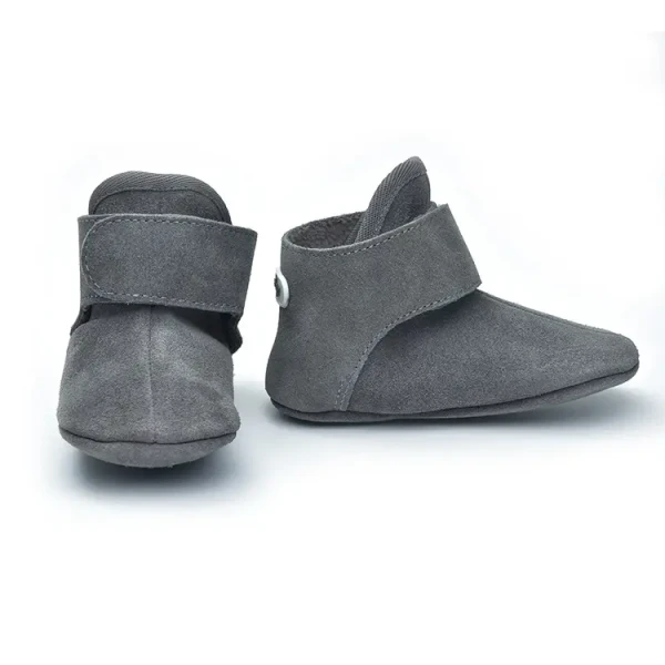 LODGER capačky Walker Leather Basic Dark Grey 3-6 m