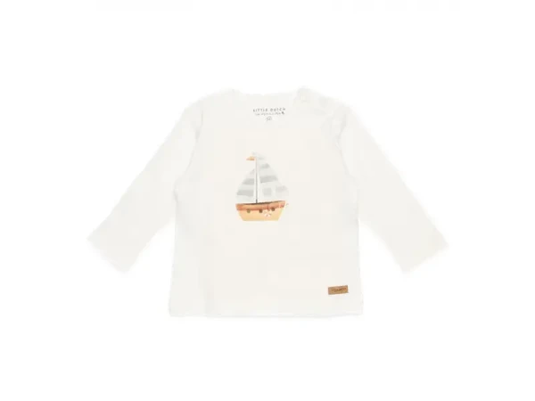 Little Dutch Tričko dlhý rukáv Námornícky záliv White veľ. 68