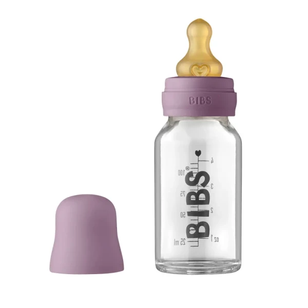 BIBS Baby Bottle sklenená fľaša 110ml Mauve