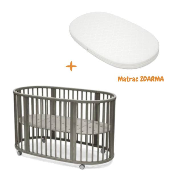 Stokke Sleepi postieľka V3 Hazy Grey + Matrac ZDARMA