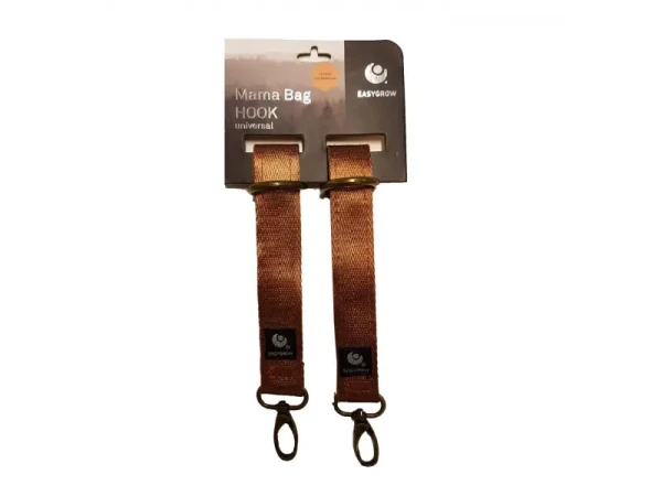 EasyGrow Úchyty pre zavesenie tašky na kočík Brown