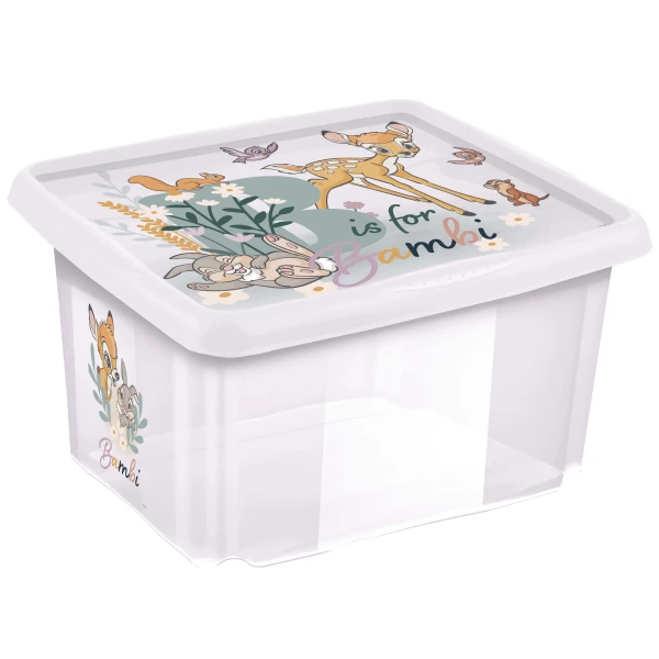 KEEEPER Úložný box s vekom 24l Bambi, Transparent