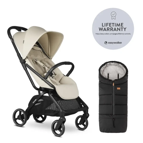 EASYWALKER Kočík športový Rockey M Bright Taupe + PETITE&MARS Fusak Jibot 3v1 Ink Black