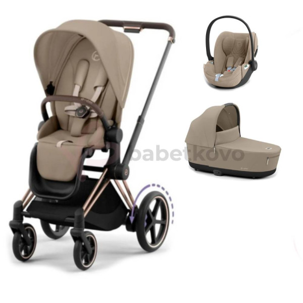CYBEX E-PRIAM 3-kombinácia ROSEGOLD Cozy Beige