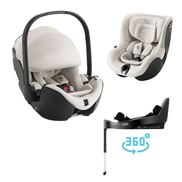 BRITAX Autosedačka set Baby-Safe Pro + Vario Base 5Z + autosedačka Dualfix 5z, Soft Taupe - Lux