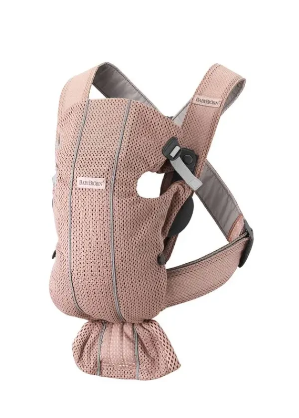 BABYBJORN Detské nosidlo MINI Dusty pink 3D Mesh