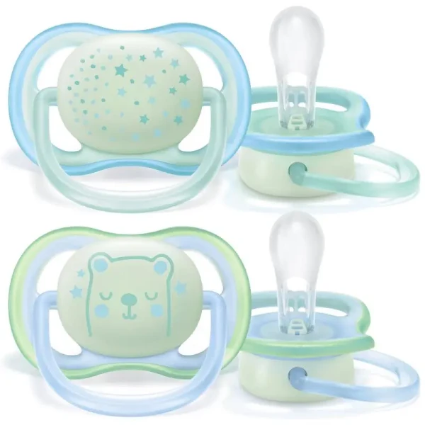 Avent cumlík ultra air nočný 0-6m chlapec 2 ks | PHILIPS AVENT