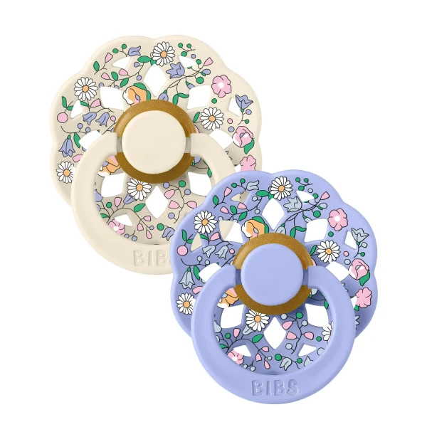 BIBS x Liberty Boheme cumlíky z prírodného kaučuku 2ks - veľkosť 2 chloe-meadow-ivory-mix