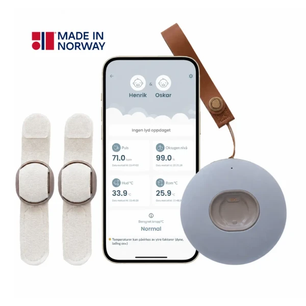 BabySensor Relax Twin, bezpečnosť pre dve deti, 0-5 rokov, pásik na ruku/nohu