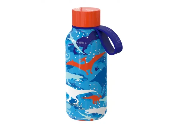 Quokka Nerezová termofľaša Solid Kids s pútkom Dinosaur 330 ml