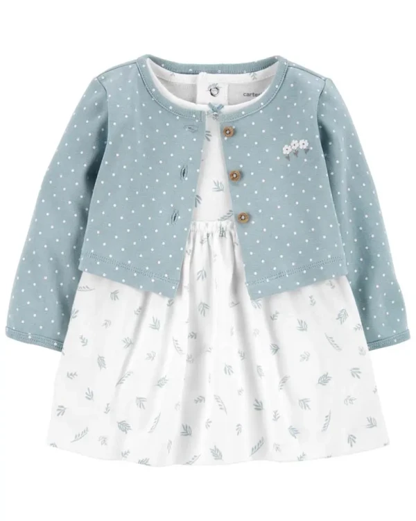 CARTER'S Set 2dielny šaty s nohavičkami White dievča LBB NB/ veľ. 56