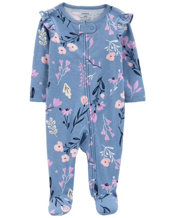 CARTER'S Overal na zips Sleep&Play Flora Blue dievča PRE, veľ. 46