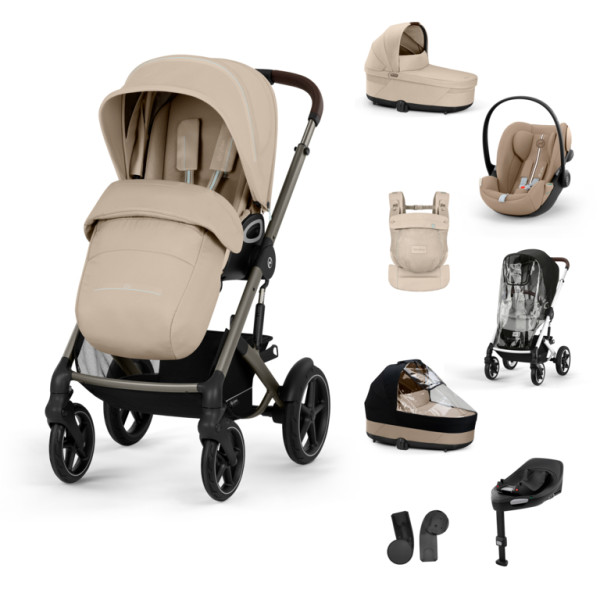 CYBEX TALOS S LUX BUNDLE SET XL + nosič AMYA 2026 Almond Beige - taupe rám
