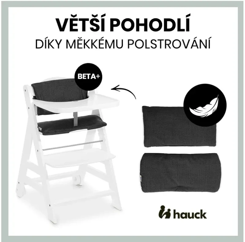 Hauck Beta+ B drevená stolička, WHITE