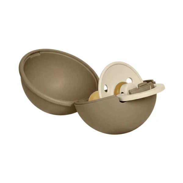 BIBS krabička Mini a Colour cumlík - veľkosť 1 vanilla-dark-oak