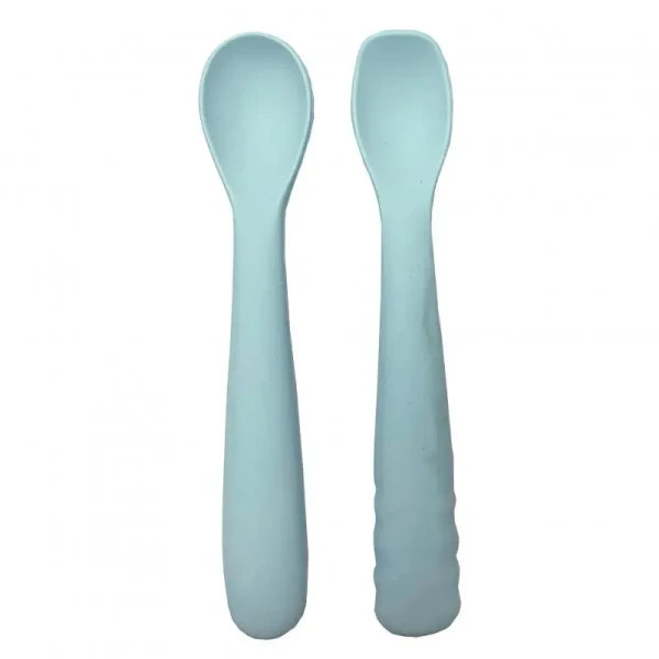 Bo Jungle Silikónové lyžičky B-Spoon Shape 2ks Pastel Blue