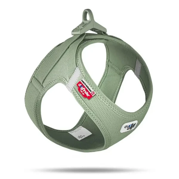 CURLI Postroj pre psov so sponou Air-Mesh Olive XS, 3-5 kg