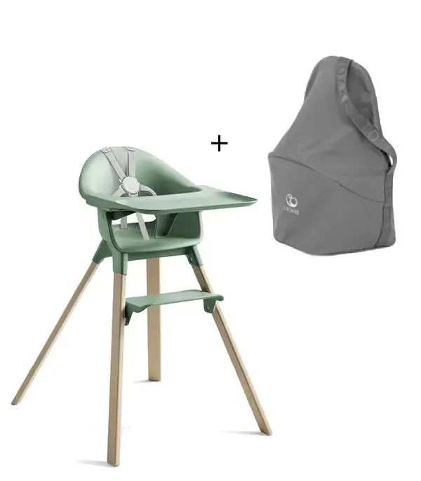 Stokke stolička Clikk High Clover Green + cestovná taška ZDARMA