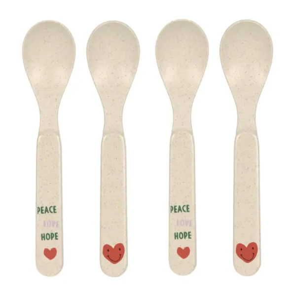 Lässig lyžičky Spoon Set PP/Cellulose Happy Rascals Heart lavender