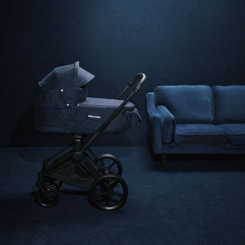 CYBEX PRIAM Lux Carry Cot Rebellious Luxury Denim Blue