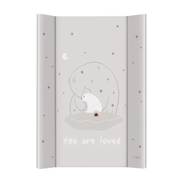 CEBA BABY Podložka prebaľovacia 2-hranná s pevnou doskou (50x70) Basic Polar Bears