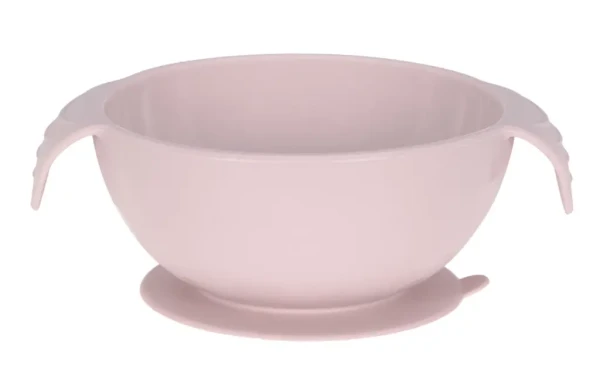 Lässig detská mištička Bowl Silicone pink with suction pad
