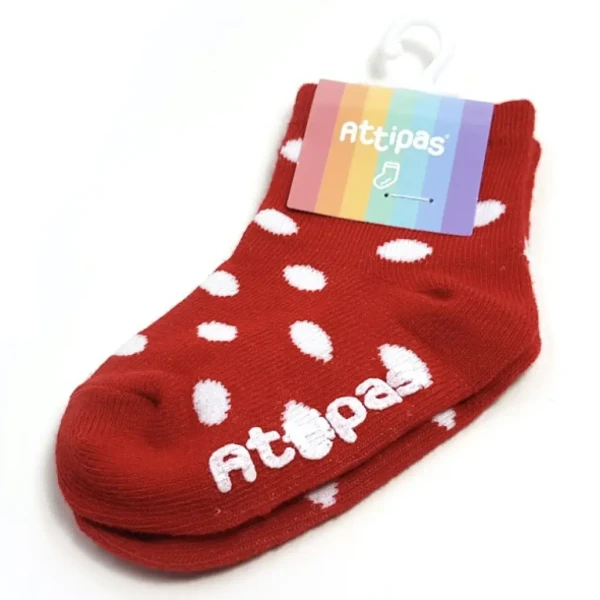 ATTIPAS Ponožky Polka Dot AD06 Red veľ.19 | ATTIPAS