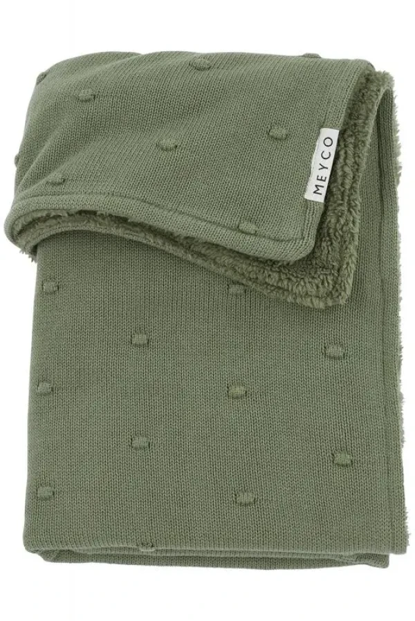 Meyco Deka Mini knots fleece - Forest green