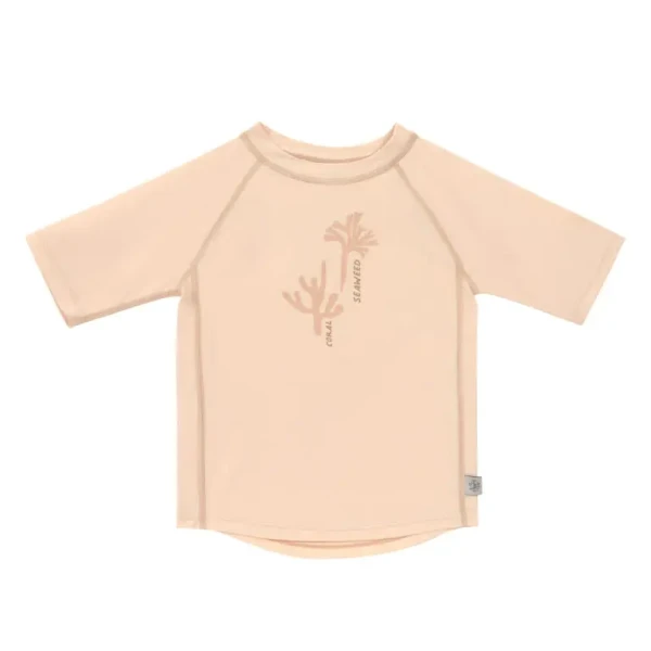 Lässig tričko Short Sleeve Rashguard corals peach rose 19-24 mes.