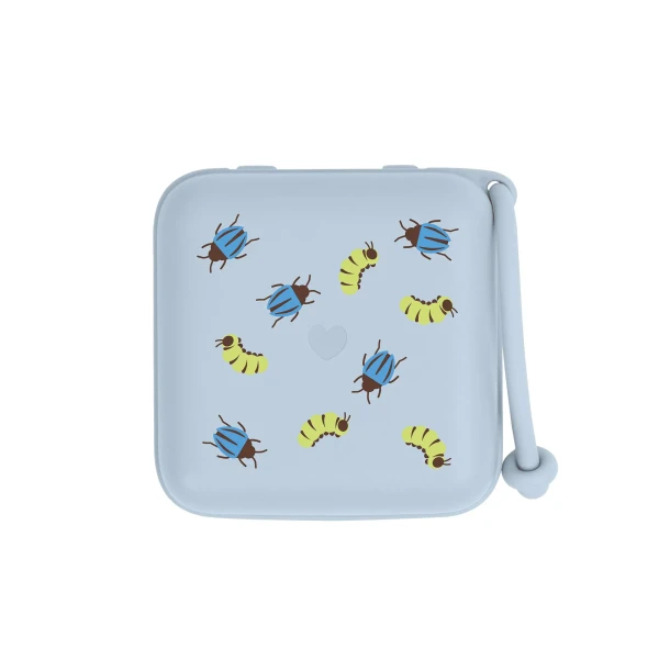 BIBS STUDIO Krabička na cumlíky caterpillar-beetle-mix-baby-blue