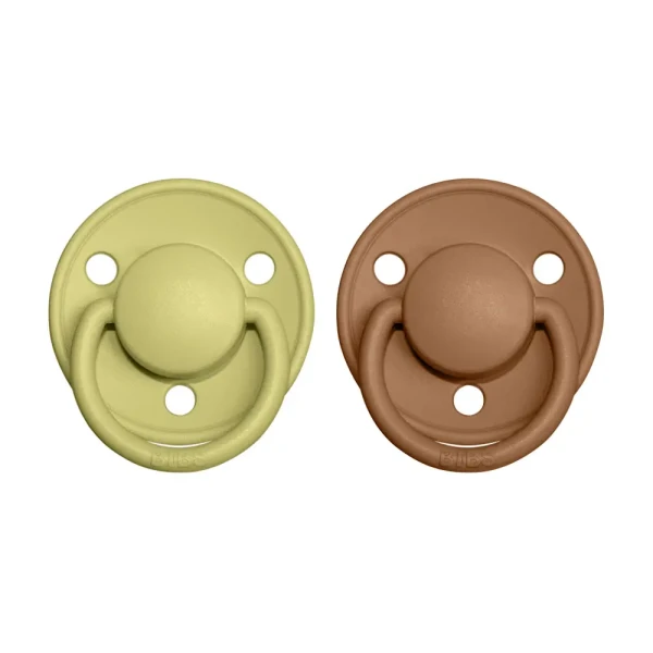 BIBS De Lux cumlíky z prírodného kaučuku 2ks - veľkosť 2 | Meadow / Earth