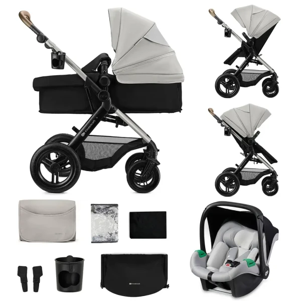 KINDERKRAFT Kočík kombinovaný 3v1 Moov 2 XL Air Grey