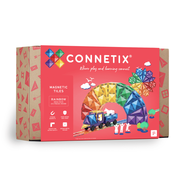 Connetix Magnetická stavebnica - Rainbow Mega Pack 212 ks
