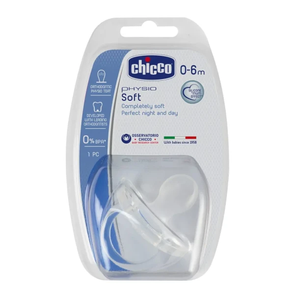 Chicco Cumlík celosilikónový Physio Soft 0-6m