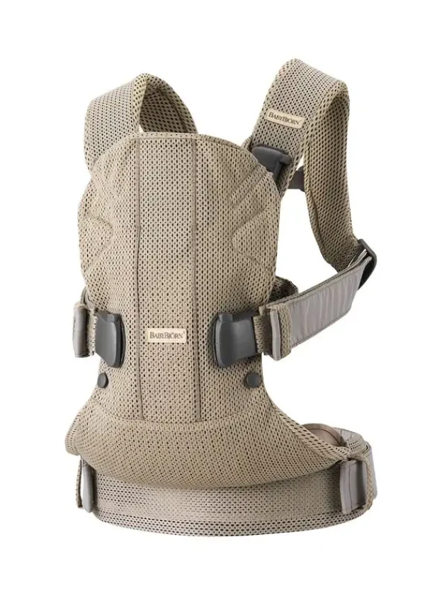 BABYBJORN Ergonomické nosidlo Babybjorn ONE Grey beige 3D Mesh