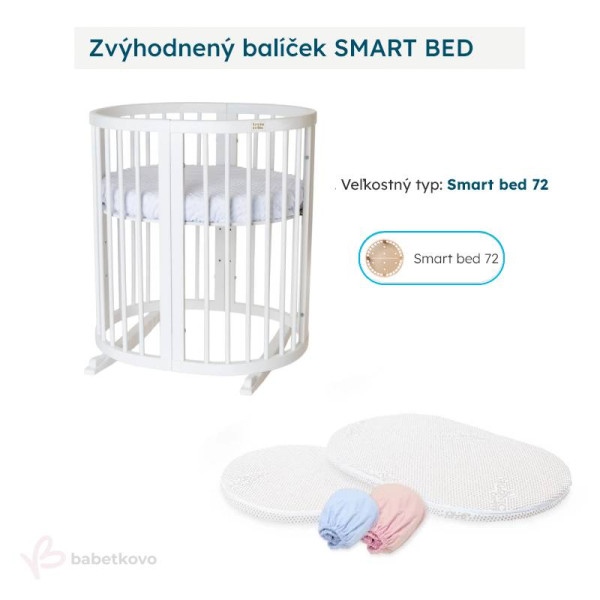 LevinFelin Zvýhodnený balíček SMART BED 72 Biela