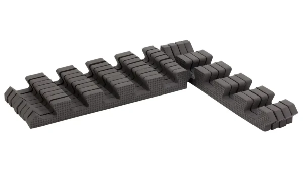 Rialto Baby Sada okrajov pre penové puzzle Cool Gray 90x90 cm