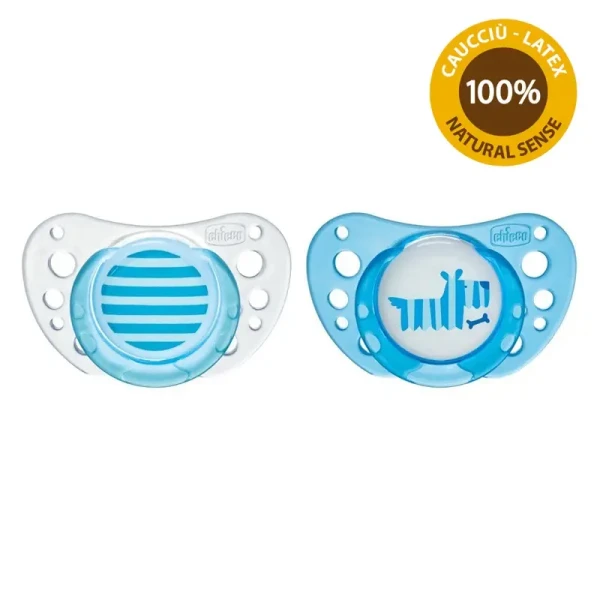 CHICCO Cumlík Physio Air kaučuk 0-6m chlapec 2 ks