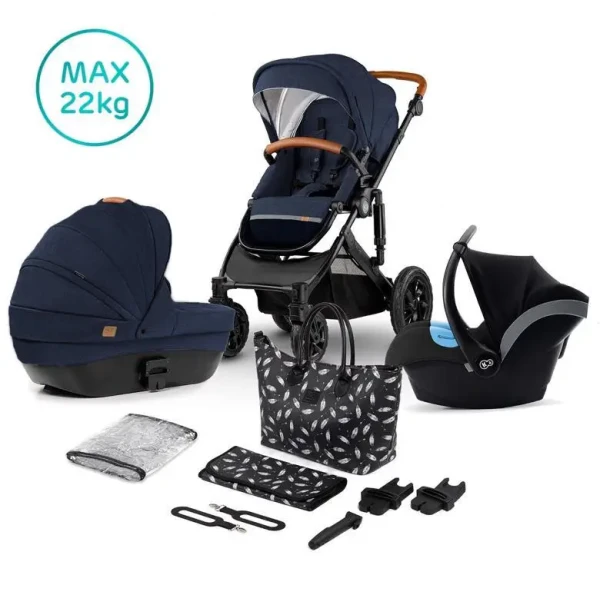KINDERKRAFT SELECT Kočík kombinovaný Prime 3v1 Deep Navy, Premium | KINDERKRAFT SELECT